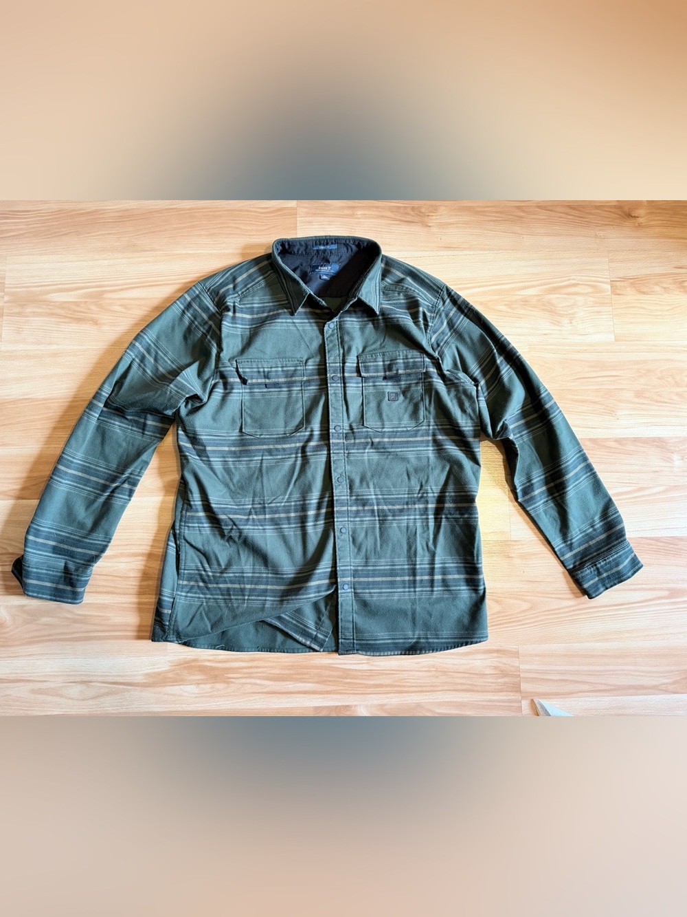 ROARK REVIVAL DIABLO LONG-SLEEVE FLANNEL SHIRT MEN'S  XL Dark Green